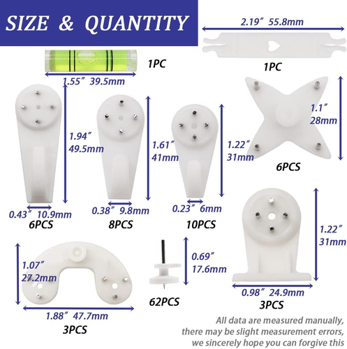 100PCS Concrete Wall Hooks Cinder Block Wall Hangers,Picture Hangers for Concret - Picture 2 of 12