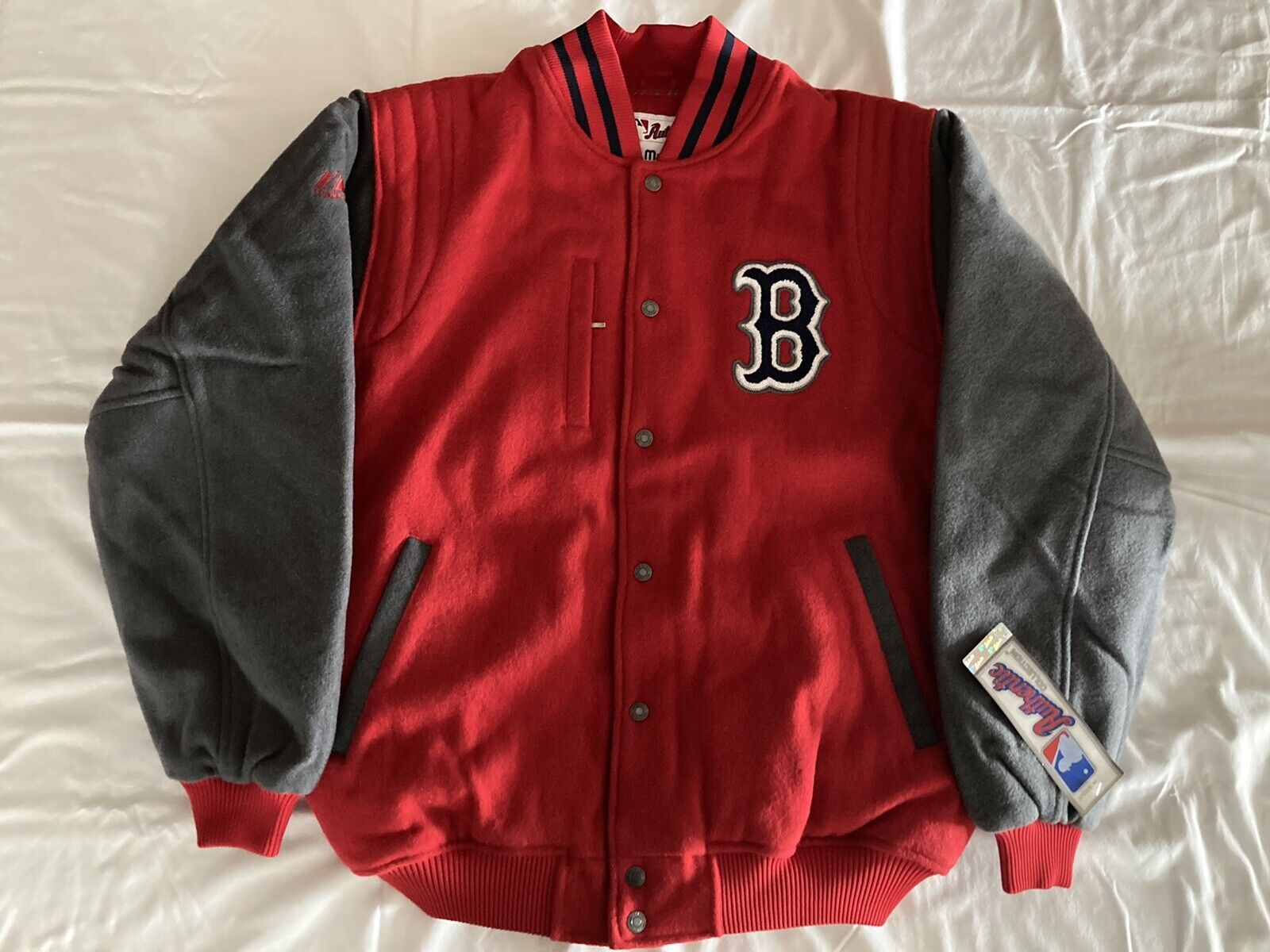 Vintage 90s Varsity Bomber Jacket Majestic Boston Red Sox -  India