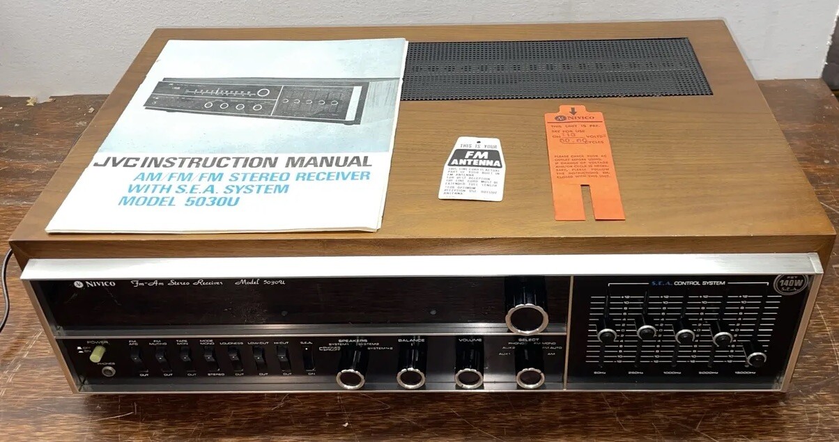 Nivico JVC VICTOR 5030U Solid State Fm/Am Stereo Receiver W/ Box & Manual NICE eBay
