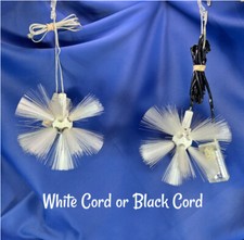 Vtg 1999 IKEA STRALA Fiber Optic Light White 19972 Battery Powered 6.5" 5 Avail