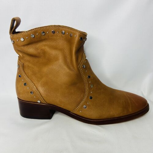 DOLCE VITA $149 Tobin Studded Leather Bootie Brown Size 10 NWOB - Picture 8 of 12