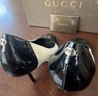 Gucci Colorblock White Suede Black Patent Leather Stiletto Pumps EU Size 37.5 — photo 2