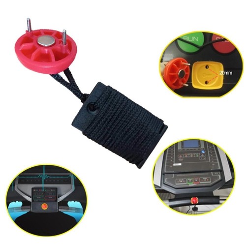Clé De Sécurité Proform Essential Pour Tapis Roulant – Clip Arrêt D'Urgence – Câble 1m – Distance Entre Pôles 20mm – Rouge