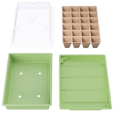 Vassoi Per Piante Per Piantine, Fioriere Da Davanzale Della Finestra, Kit Di Germinazione In Serra, Vasi Per La Germinazione Di Piante Grasse E - Foto 10