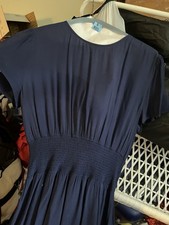 WILFRED ARITZIA GORGEOUS CLASSIC COMFY NAVY MAXI DRESS M