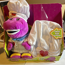 Fisher-Price Barney  Friends Chef Hat Plush 12 in Small 2005 MPN J8414 Orig Box