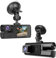 1080P Dual Dash Camera for Car Front and Inside Dashcam Security Black