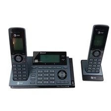 AT&T CLP99387 Cordless Phone System Bluetooth 2 Handsets Answering Machine Black