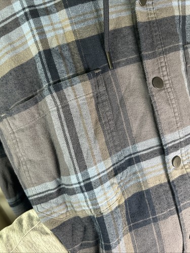 Giacca Carhartt TJ5621-M robusta flanella flessibile foderata in pile con cappuccio a scatto taglia 2xl Xxl - Foto 5 di 10