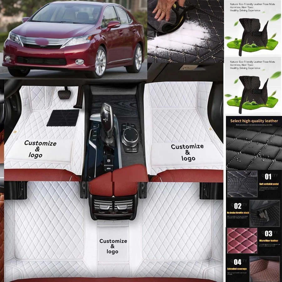 For Lexus HS 250h Car Floor Mats Custom Luxury Waterproof Auto Liners Carpets - Image 2 of 4