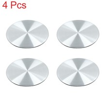 50mm Silver Tone Auto Car Wheel Center Hub Cap Sticker Emblem Badge Decal 4pcs