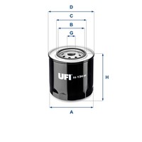 UFI ÖLfilter 23.124.00 Anschraubfilter FüR Nissan Fiat Lancia Alfa 124 Spider GT