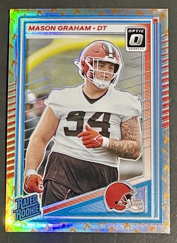 2025 Donruss Optic Mason Graham Rated Rookie Fire Emoji RC #206 Browns SSP
