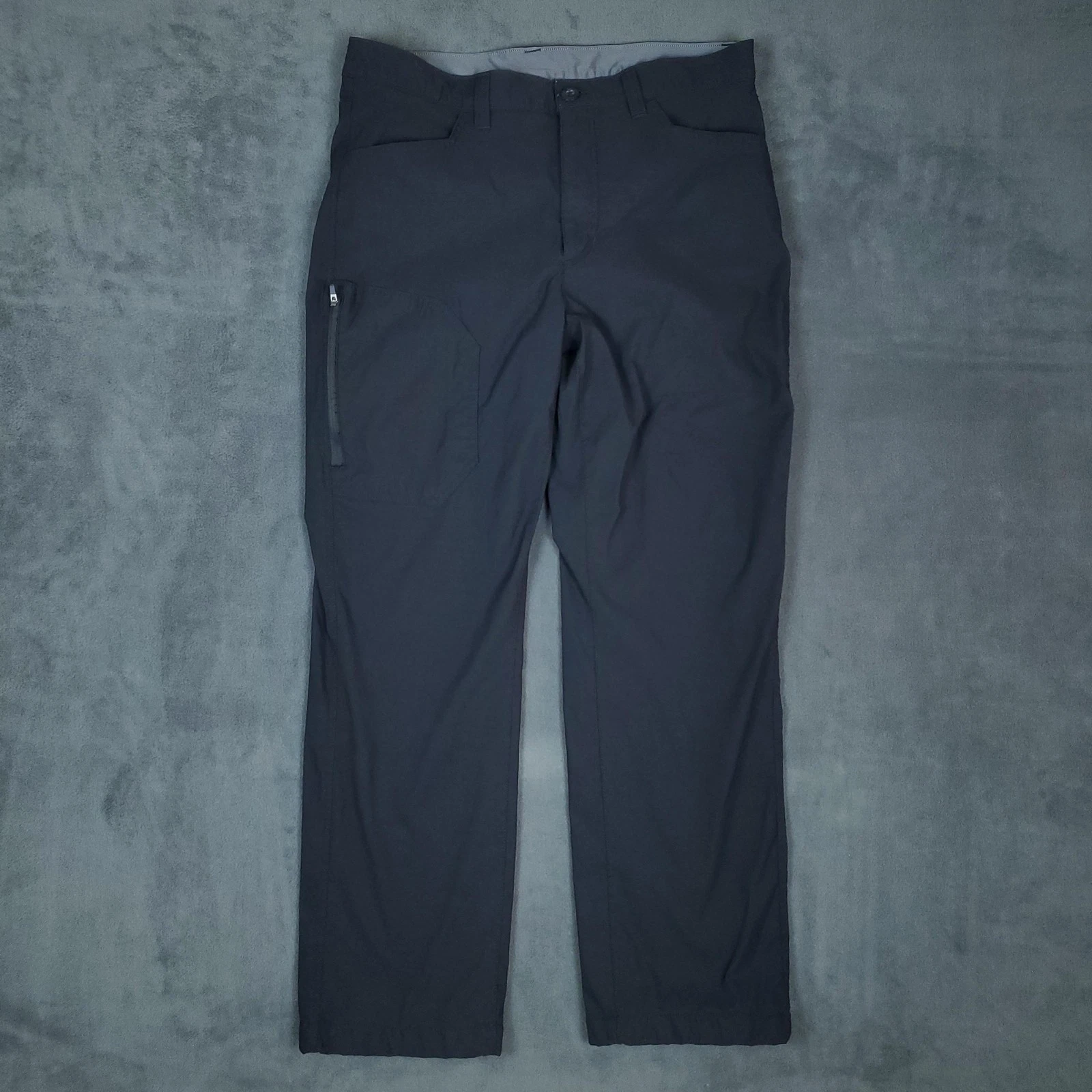 Eddie Bauer Fleece Lined Tech Pants Mens 34x30 Gray Softshell Winter Snow Hiking