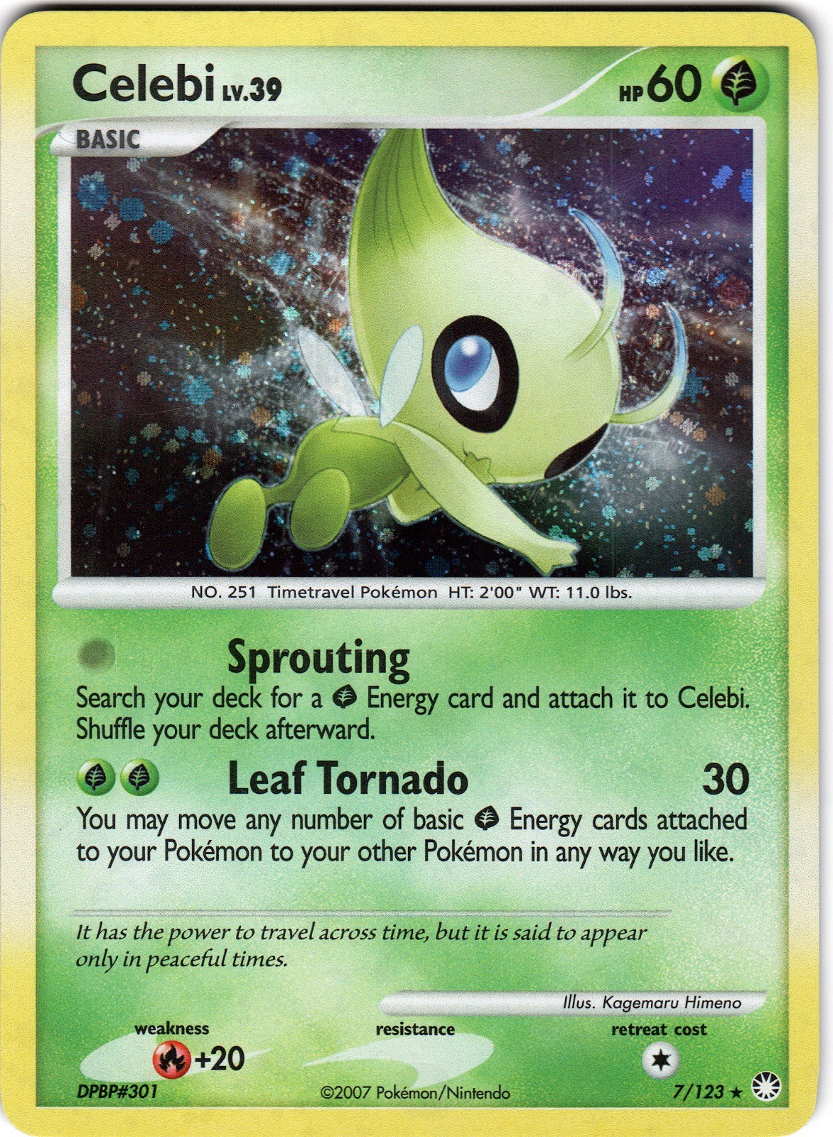 Celebi 7/123 Holo R Mysterious Treasures Pokemon LP