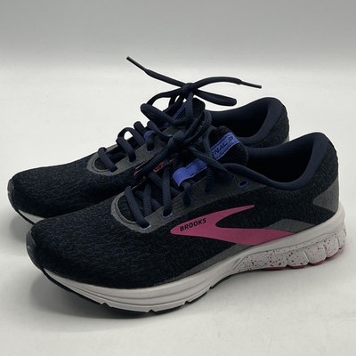 Brooks Women's Signal 3 Black Running Athletic Dark Blue Pink Size 8 - NEW!
