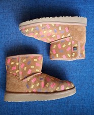 UGG Jona Confetti Multicolor Mini Boots Big Kids Size 2 Eur 33.5 Very Nice 