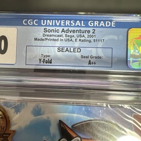 CGC Graded 10 Sonic Adventure 2 (Sega Dreamcast) &ndash; New Factory Sealed