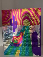 Rare Vintage 1991 Mead Vision Point Holographic Desert Cactus Portfolio Folder