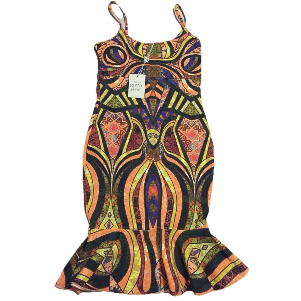 TORN BY RONNY KOBO Women's Printed Ruffled Party Dress Retail: $369 (NWT)
