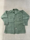 VTG 60s USMC Vietnam War Era Sateen Utility Military Shirt OG-107 Green Men's