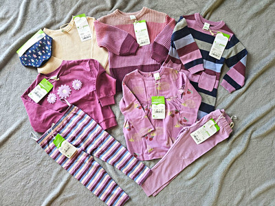 Alana Mädchen Set Gr.92 Strick  Pullover & Hose Kleid  gestreift Langarm NEU
