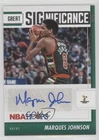 2021-22 Panini NBA Hoops Great SIGnificance Marques Johnson #GS-MJN Auto 10zj