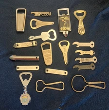vintage lot of advertising bottle and can openers