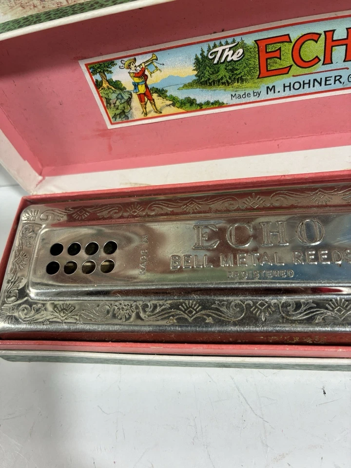 Arpa eco armónica M. Hohner de colección 56/96 M 2 B/F Alemania casi nueva con caja rara Foto 3 de 4