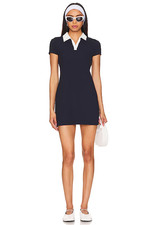 Splits59 Polo Airweight Dress in Indigo Dark Blue Short Sleeve S NWT $168