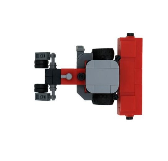 Massey Ferguson Windrower 143‑Piece Brick Set by Brick Agriculture & Machine