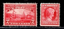 US 367 372 unused hinged - 1909 Lincoln,  Hudson-Fulton    fb9