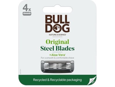 Bulldog Original Steel Blades with Aloe Vera 4-Pack A1