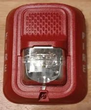 System Sensor SRL Red Wall Strobe with mounting plate