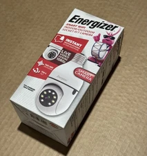 Energizer Smart Wi-Fi Indoor Outdoor Bulb Socket P/T Camera, White, Plug & Play