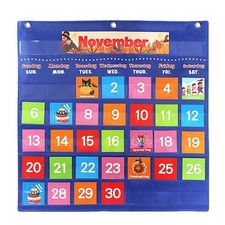 Pocket Calendar Preschool Pocket Chart Calendar Classroom Supply for Home