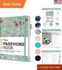 Sleek Password Logbook - 136 Pages for Secure Management & Quick Reference