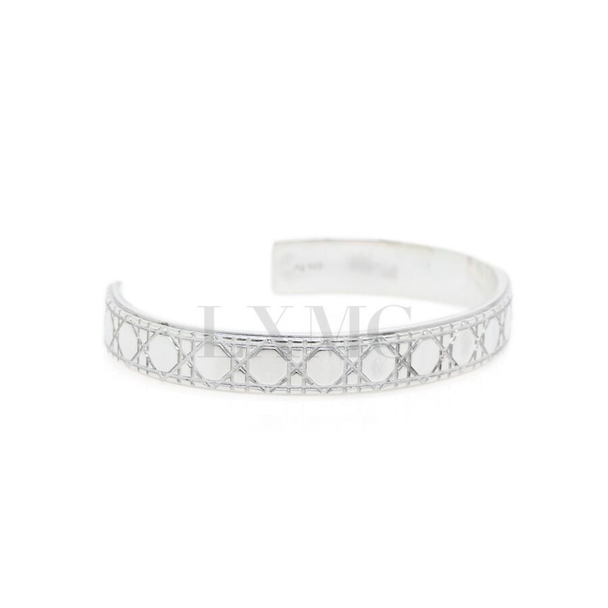 Dior Icon Cannage Bangle Silver Bracelet B2164HOMST Dior Icon Cannage Bangle Silver Bracelet B2164HOMST