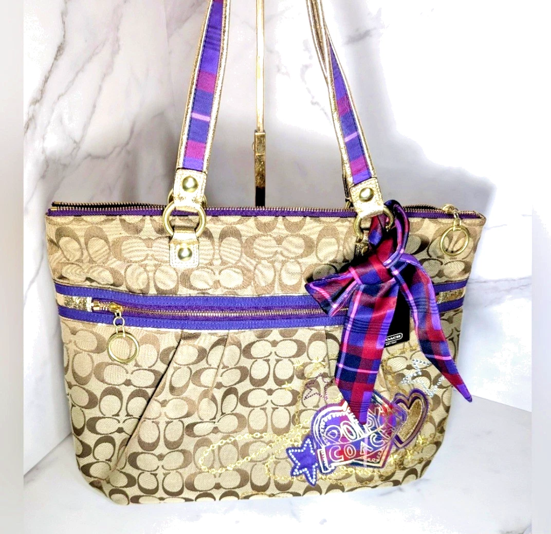 Coach Poppy Satchel/Top Handle Bag Large Bags & Handbags for Women