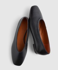 Madewell Mylie Black Leather Ballet Flat Women's Size 9 NEW Classic Sleek