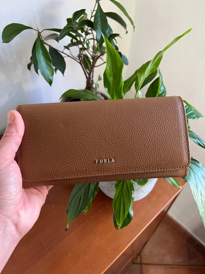 FURLA Babylon Portafoglio Donna in pelle color cognac (marrone) NUOVO - Immagine 2 di 4
