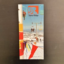 1960s Snow Ridge Skiing Guide Mountains Ski Winter  Vintage Travel Brochure