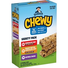 Quaker Chewy Granola Bars, 3 Flavor Variety Pack, 58 58 Count Pack of 1 
