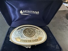 Montana Council Ventiage Commissioner Montana Silver Smiths Belt Buckle