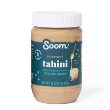 Soom Foods Premium Tahini, Creamy Sesame Paste, 16 Ounce Pack of 1 , white