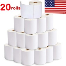 20 Rolls 4x6 Direct Thermal Labels 250 per roll For Zebra Eltron LP2844 ZP450 US