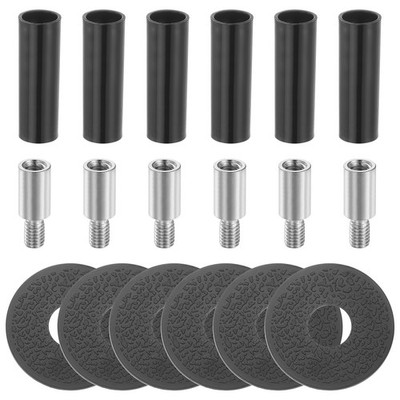 6er Set Arcade-Spiel-Joystick-Verlängerung für Dust Cover Washer (9mm), silber