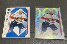 2023-24 SP Hockey Aleksander Barkov #AP-14 Authentic Profiles Silver Foil + Blue
