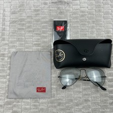 Vintage B L Ray Ban Bausch  Lomb 58/14 Black Aviator Prescription w/Case