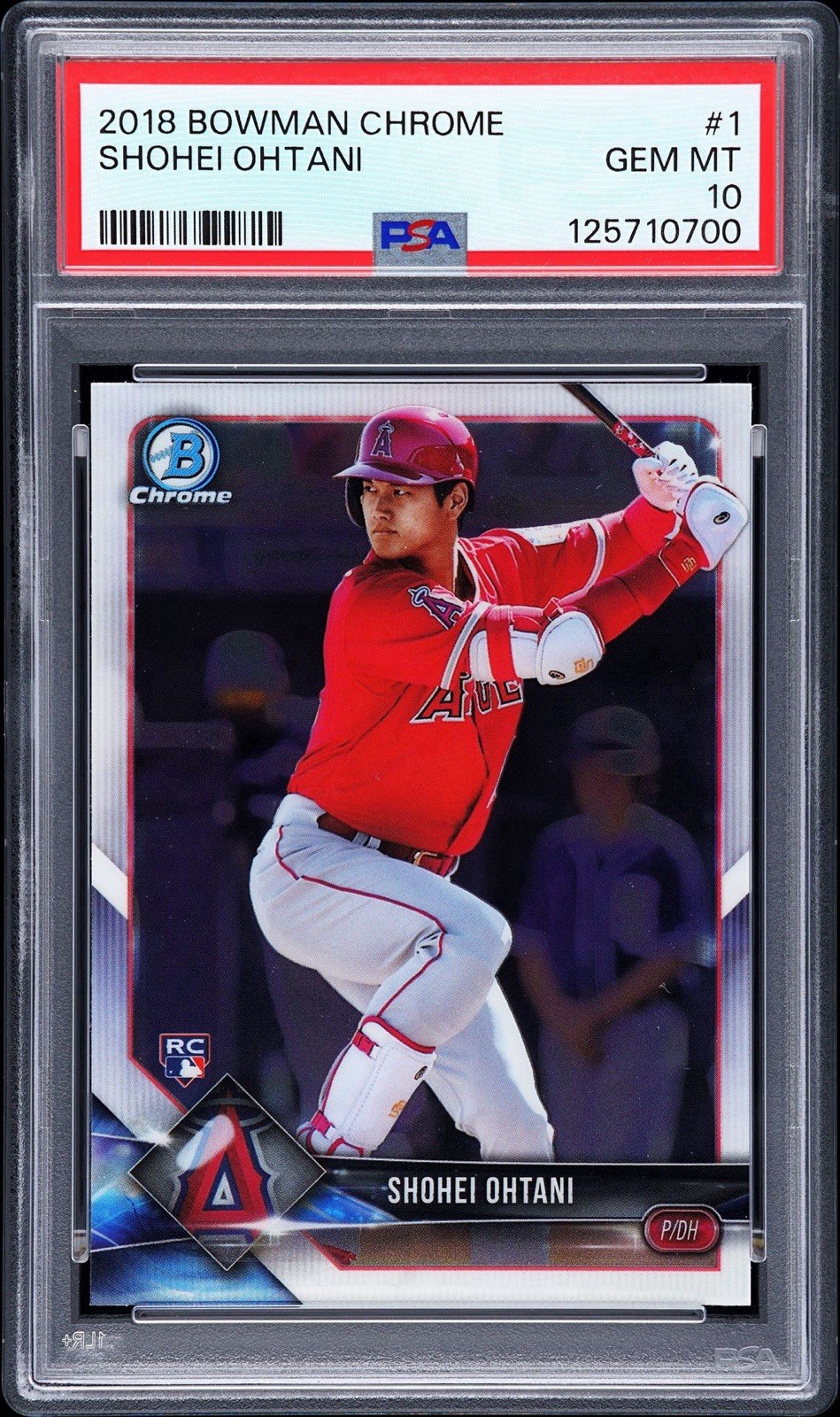 2018 Bowman Chrome - Base Shohei Ohtani #1 Batting (RC) PSA 10 GEM MT